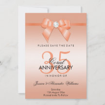 珊瑚の弓とリボン 35周年記念結婚式