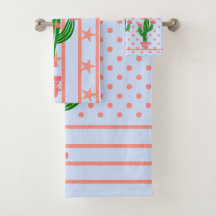 珊瑚の星は、水玉模様およびサボテン縞で飾ります