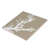 珊瑚の枝-暗灰色の日焼けの白 タイル (側面)