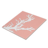 珊瑚の枝-珊瑚のピンクの白 タイル (側面)
