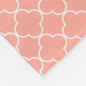 珊瑚の灰色のクローバーパターンモノグラム毛布 フリースブランケット (角)