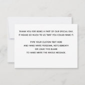 珊瑚の真新しい旅行テーマは感謝していしています サンキューカード (裏面)