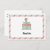 珊瑚の真新しい旅行テーマは感謝していしています サンキューカード (正面/裏面)