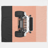 珊瑚の粉砕機 フリースブランケット (正面(横))