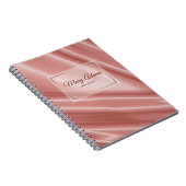 珊瑚の絹の質。 金フレーム ノートブック (右側)