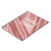 珊瑚の絹の質。 金フレーム ノートブック (左側)