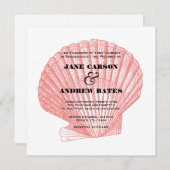 珊瑚の貝の招待状 招待状 (正面/裏面)