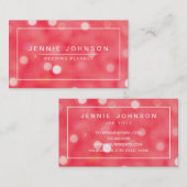 珊瑚の赤くかわいらしい《写真》ぼけ味の名刺 名刺 (正面/裏面)