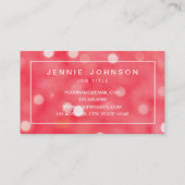 珊瑚の赤くかわいらしい《写真》ぼけ味の名刺 名刺 (裏面)