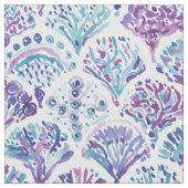 珊瑚の迷彩柄の神秘的な紫色の人魚のスケール ファブリック (クローズアップ)