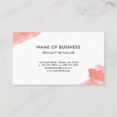 珊瑚の金黄土色の水彩画 名刺 (裏面)