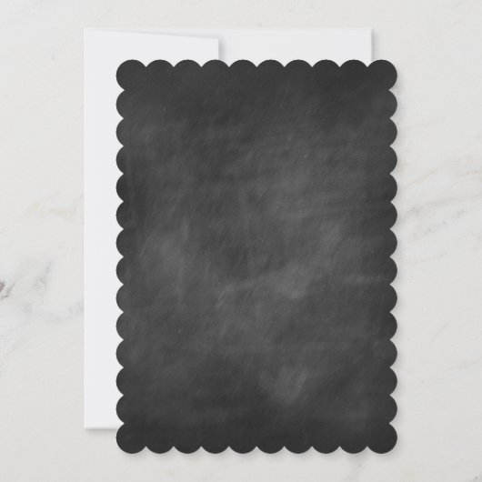 珊瑚のPeonieの黒板の結婚式招待状 招待状 (裏面)