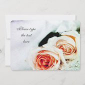 珊瑚は上がりました-私の新婦付添人です 招待状 (裏面)