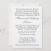 珊瑚は招待状II結婚式誓約の更新の上がりました 招待状 (裏面)