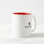 珊瑚ドーナツコーギーのマグ ツートーンマグカップ (正面右)