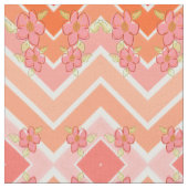 珊瑚付き桃 ファブリック (クローズアップ)