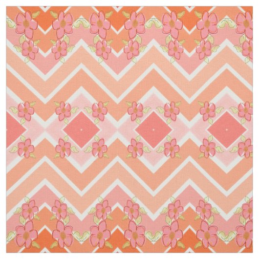 珊瑚付き桃 ファブリック (見本)