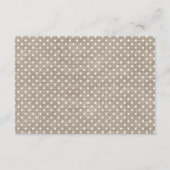 珊瑚及びバーラップの点のベビーシャワーの本の要求カード エンクロージャーカード (裏面)