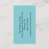 珊瑚及び水のシェブロンのカスタムな名刺 名刺 (裏面)