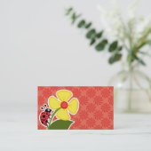 珊瑚及び赤い渦巻; てんとう虫 名刺 (スタンド正面)