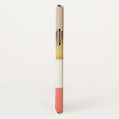 珊瑚及び金ゴールドのシックな広い縞で飾ります Case-Mate iPhoneケース (裏面/右)