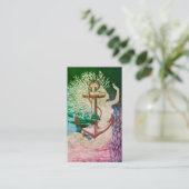 珊瑚毛の神秘的な人魚 名刺 (スタンド正面)