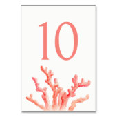 珊瑚水色オレンジアートマリーン結婚ズ テーブルナンバー (裏面)