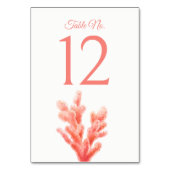 珊瑚水色オレンジアートマリーン結婚ズ テーブルナンバー (裏面)