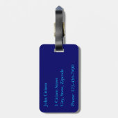 珊瑚海の荷物のラベル ラゲッジタグ (裏面縦)