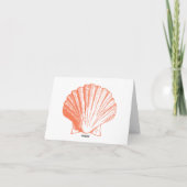 珊瑚海の貝はメッセージカード感謝していしています サンキューカード (裏面)