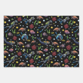 珊瑚熱帯魚の下のスキューバダイバーズ海 ラッピングペーパーシート (正面)