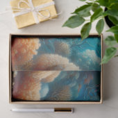 珊瑚礁で泳ぐサメのデコパージュ 薄葉紙 (ギフト)