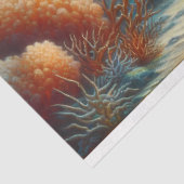 珊瑚礁で泳ぐサメのデコパージュ 薄葉紙 (詳細)