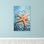 珊瑚礁に乗ったムラサキ キャンバスプリント (インサイチュ (ウッドフロア))