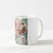 珊瑚礁に覆われたミスティグリーン コーヒーマグカップ (正面右)