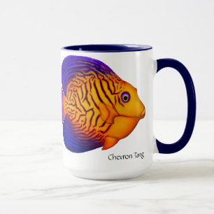 珊瑚礁のシェブロンの独特の味の魚のマグ マグカップ