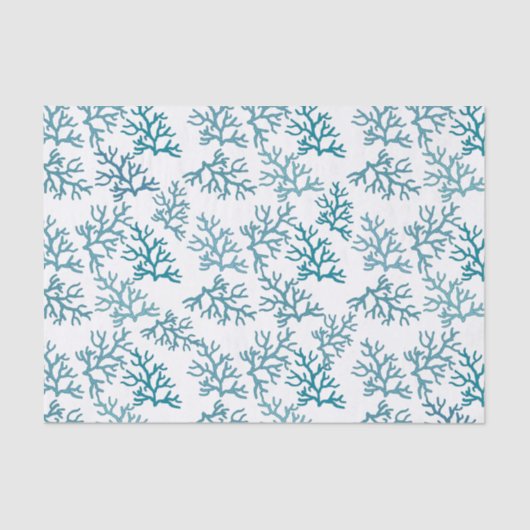 珊瑚礁のターコイズパターンはbackroundをカスタマイズ 薄葉紙 (正面)