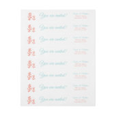 珊瑚礁のラップアラウンドの差出人住所ラベル|の白 ラップアラウンドラベル (シート)