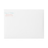 珊瑚礁のラップアラウンドの差出人住所ラベル|の白 ラップアラウンドラベル (正面)