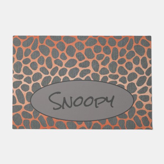 珊瑚礁の小石の模様 ドアマット (正面)