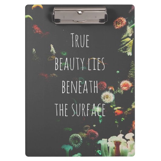 珊瑚礁の感動的な引用文 クリップボード (正面)