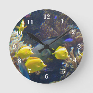 珊瑚礁の魚 ラウンド壁時計