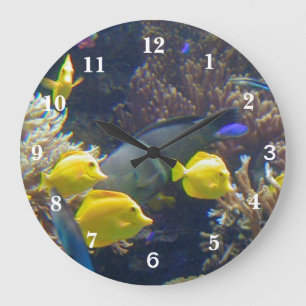 珊瑚礁の魚 ラージ壁時計