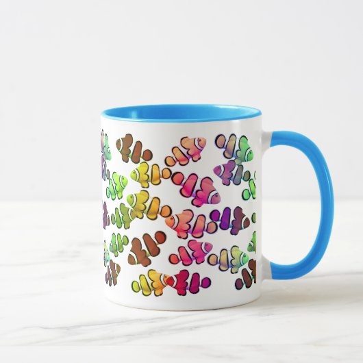 珊瑚礁のClownfishのカラフルなマグ マグカップ (右)