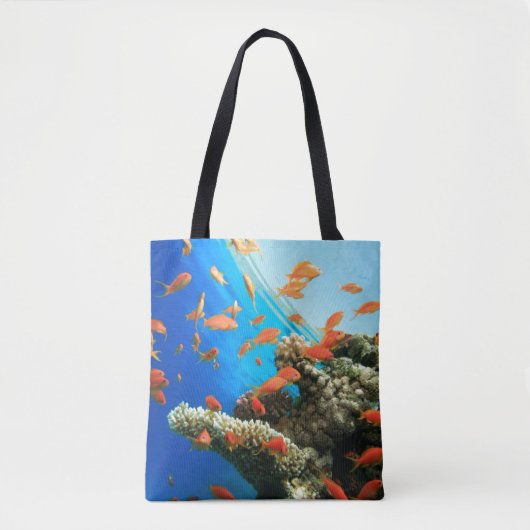 珊瑚礁のLyretailのanthias トートバッグ (正面)