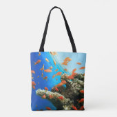珊瑚礁のLyretailのanthias トートバッグ (裏面)