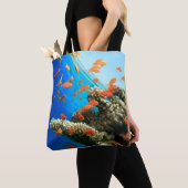 珊瑚礁のLyretailのanthias トートバッグ (クローズアップ)