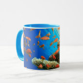 珊瑚礁のLyretailのanthias マグカップ (正面左)