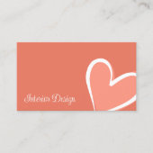 珊瑚礁ゴージャスなピンクモダンハート写真かわいい 名刺 (正面)