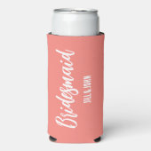 珊瑚礁結婚様式化した花嫁 スリム缶クーラー (Seltzer正面)